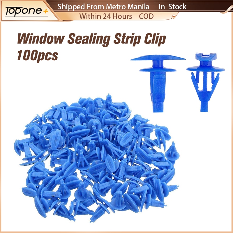 100pcs Auto Fasteners Clip Car Door Window Sealing Strip Retainer Clip ...