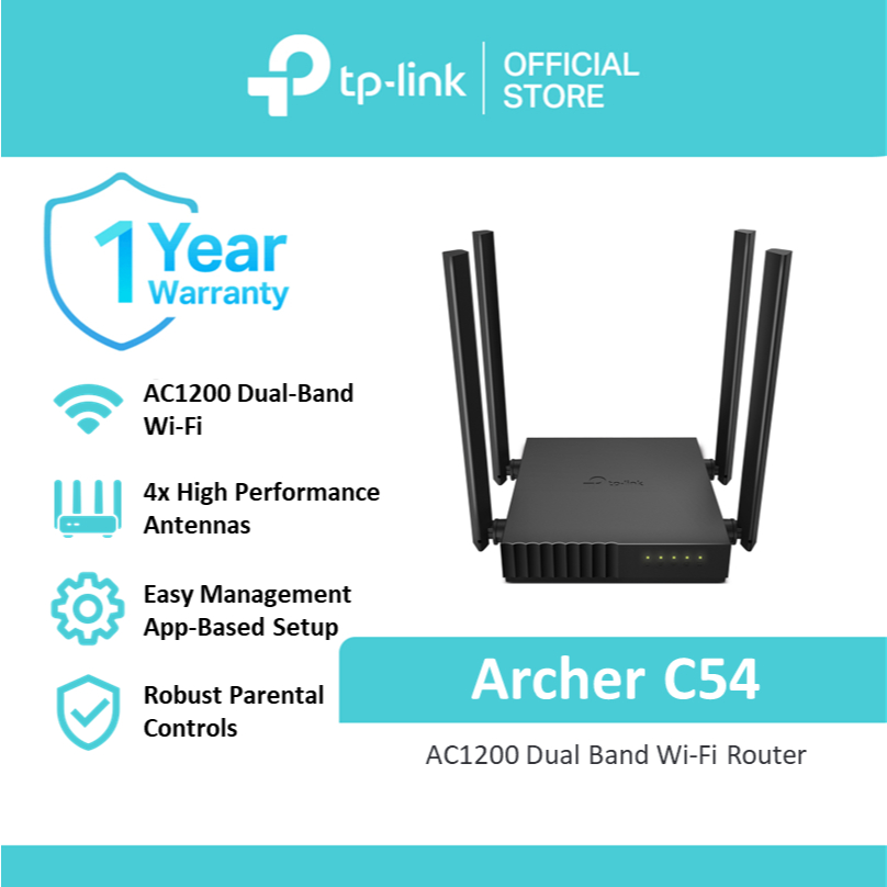 TP-Link | Archer C54 | Dual Band | AC1200 | Wi-Fi 5 | MU-MIMO | AP ...