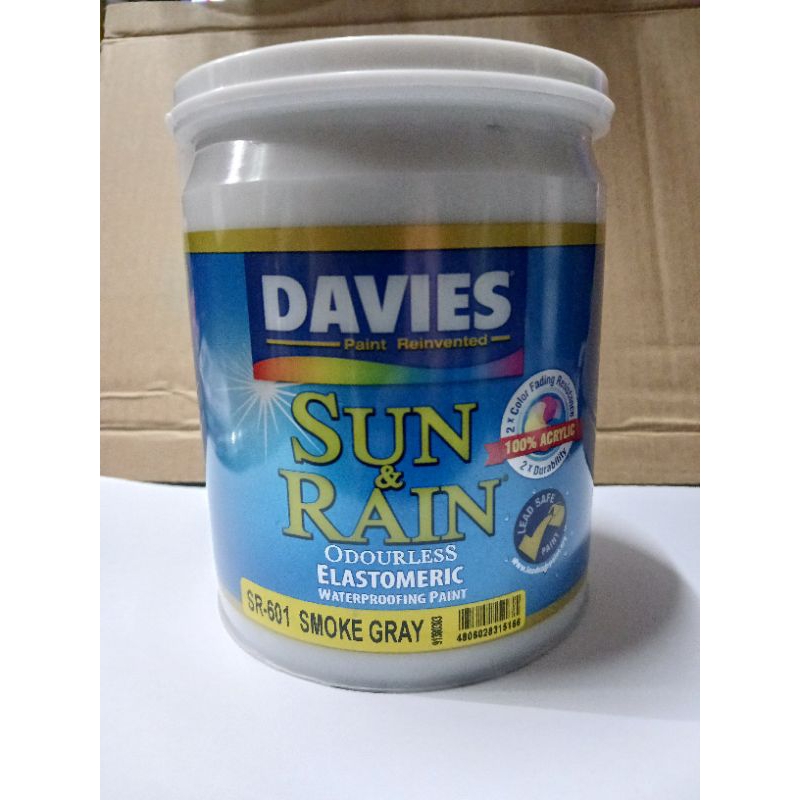 DAVIES SUN & RAIN ODOURLESS ELASTOMERIC WATERPROOFING PAINT SR - 601 ...