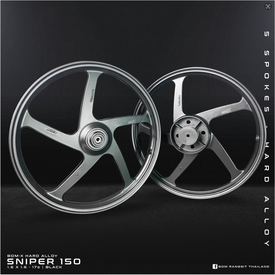 BOM RANGSIT BOMX MAGS 5 Spokes Hard Alloy Mags Sniper 150/Aerox/Click ...