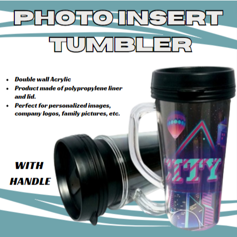 Photo Insert Tumbler 16oz with and without handle | Shopee Philippines
