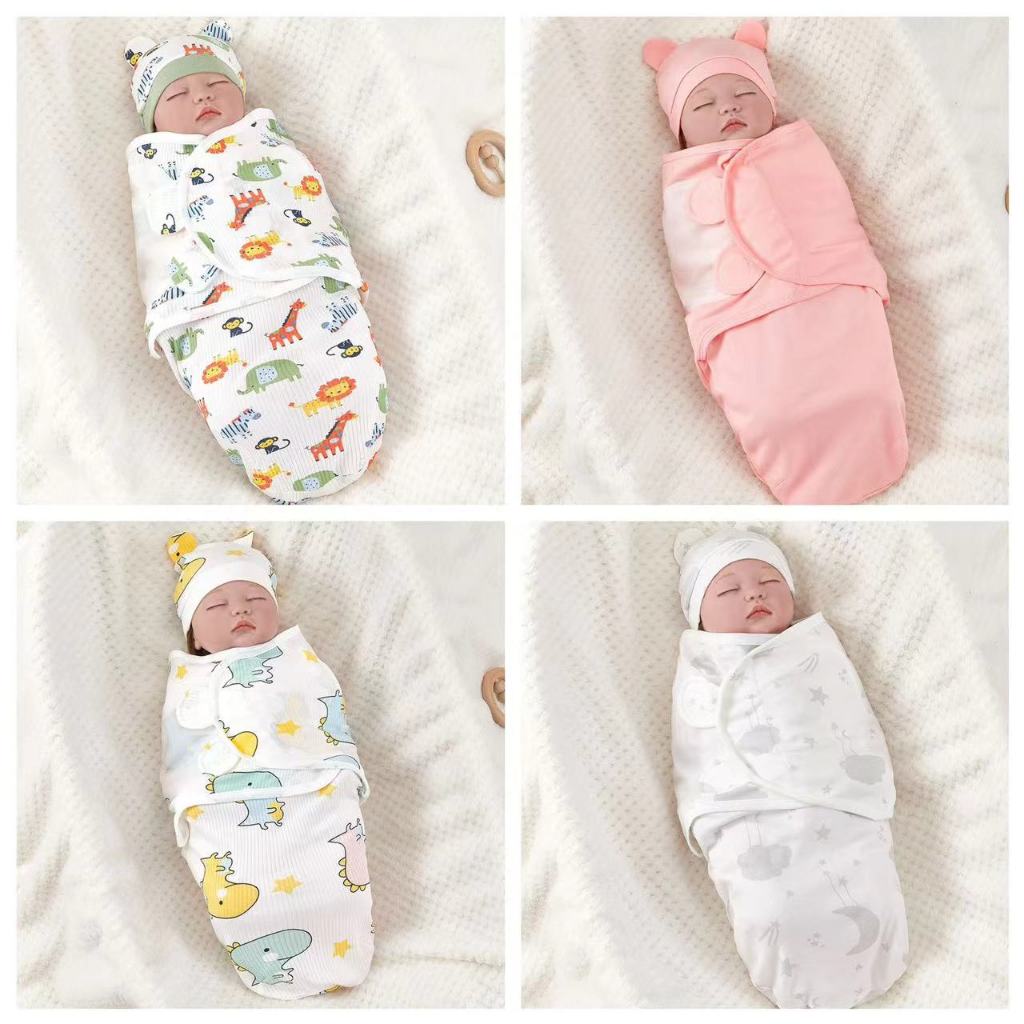 Newborn Swaddle Sets Gift Idea for Baby Hat Gloves Mittens