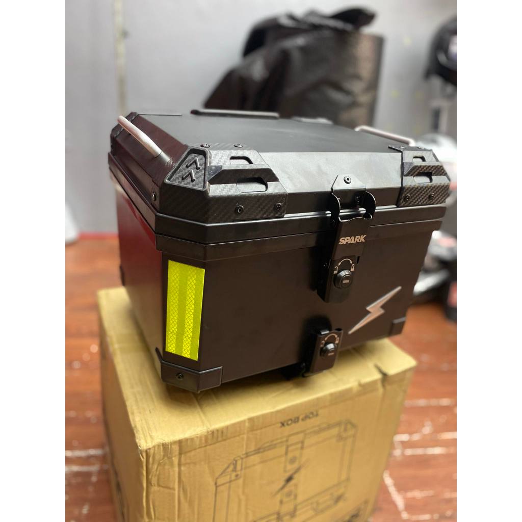 SPARK DOUBLE LOCK HARDPLASTIC TOPBOX 45L | Shopee Philippines
