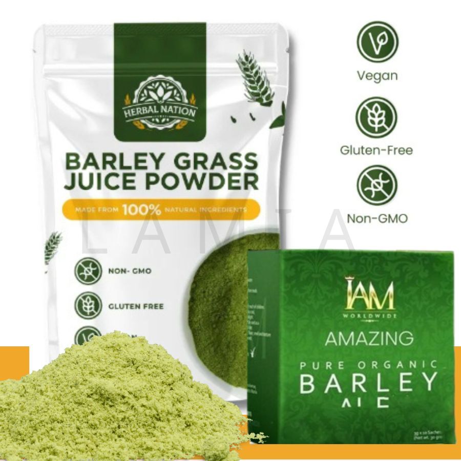 HERBAL NATION BARLEY POWDER Barley Grass Juice Powder 100% Organic (30 ...