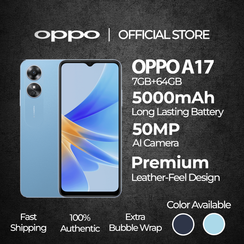 OPPO A17 | 50MP AI camera smartphone 5000mAh long-lasting battery ...