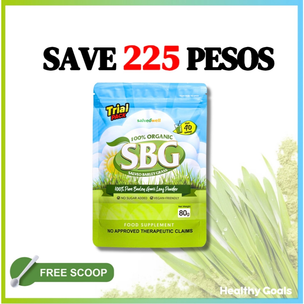 SALVEO BARLEY GRASS in Trial Pack 80 Grams Pure and Organic | Shopee ...