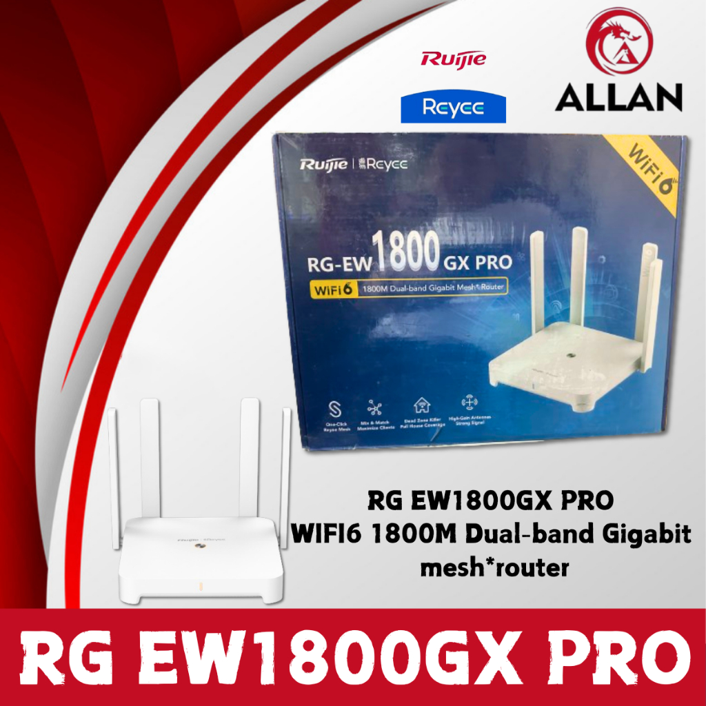 RUIJIE REYEE RG-EW1800GX PRO 1800M Wi-Fi 6 Dual-band Gigabit Mesh ...