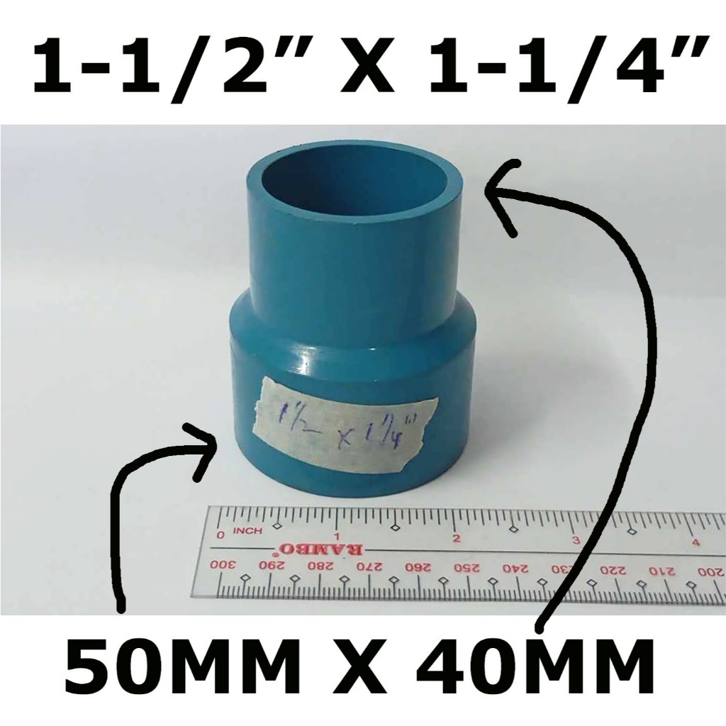 PVC BELL REDUCER 50MM X 40MM BLUE FOR CLEAN WATER ------------- PVC ...