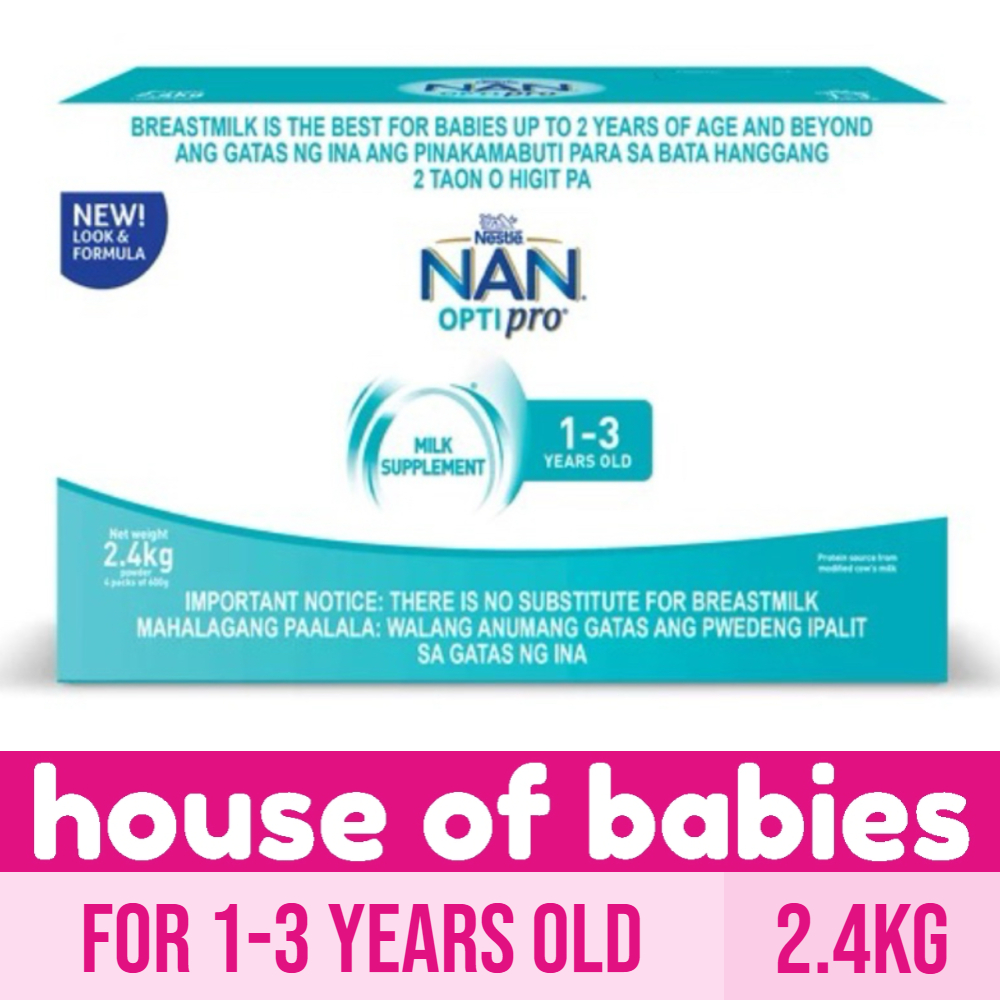 NAN OptiPro Three 2.4kg for 1-3 Years Old Milk Supplement | Shopee ...