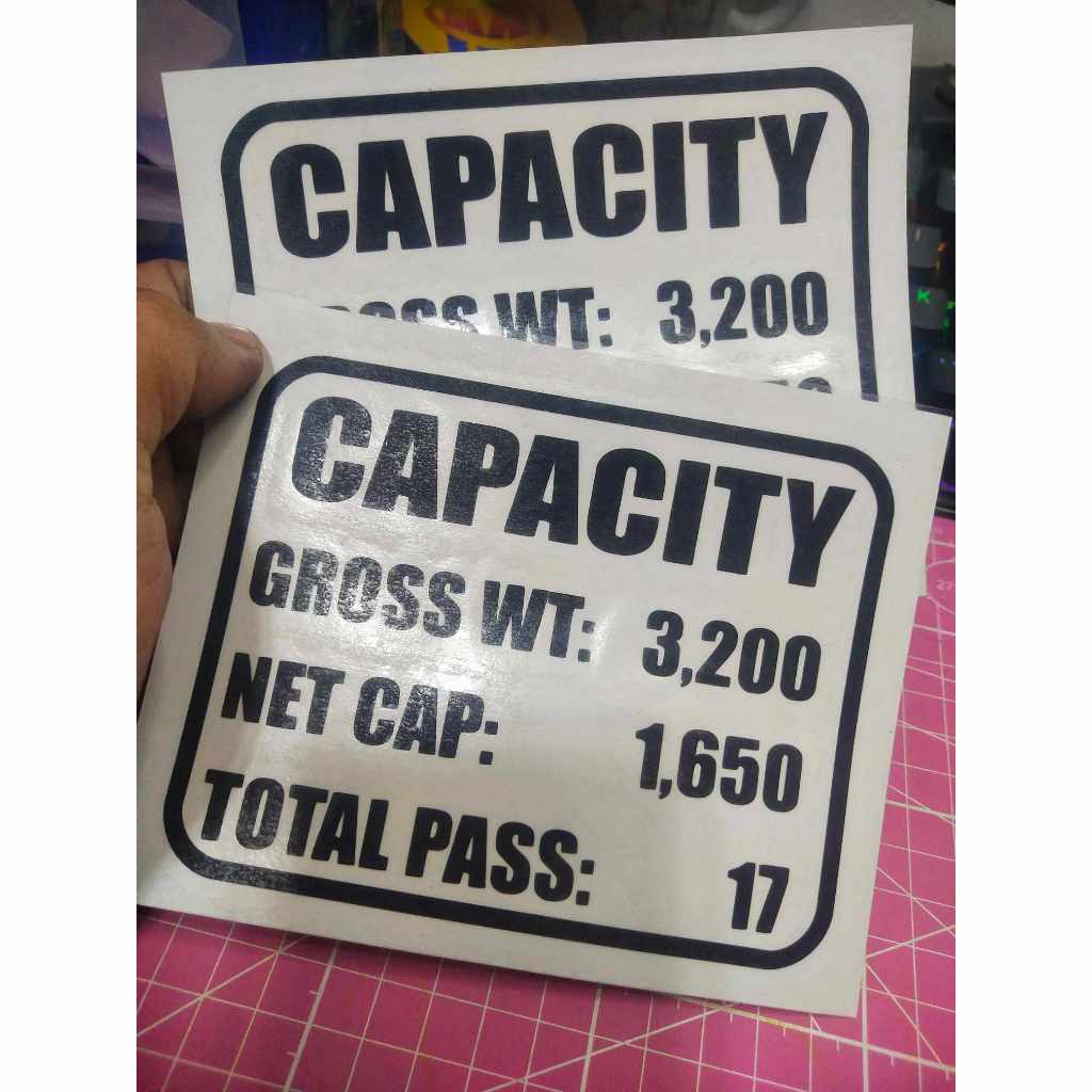 L300 Capacity Sticker (2pcs) | Shopee Philippines