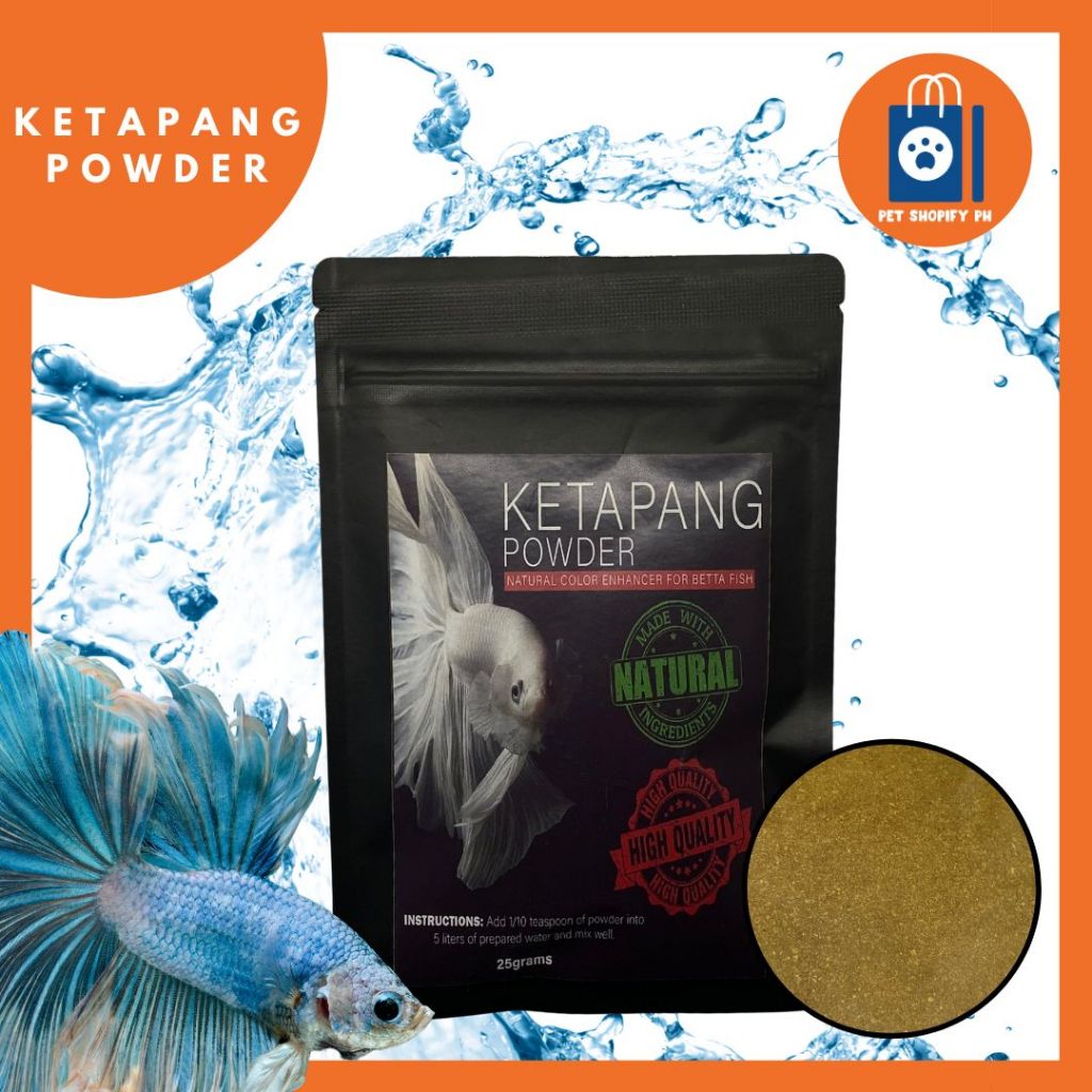 KETAPANG POWDER - NATURAL COLOR ENHANCER FOR BETTA FISH 25grams ...