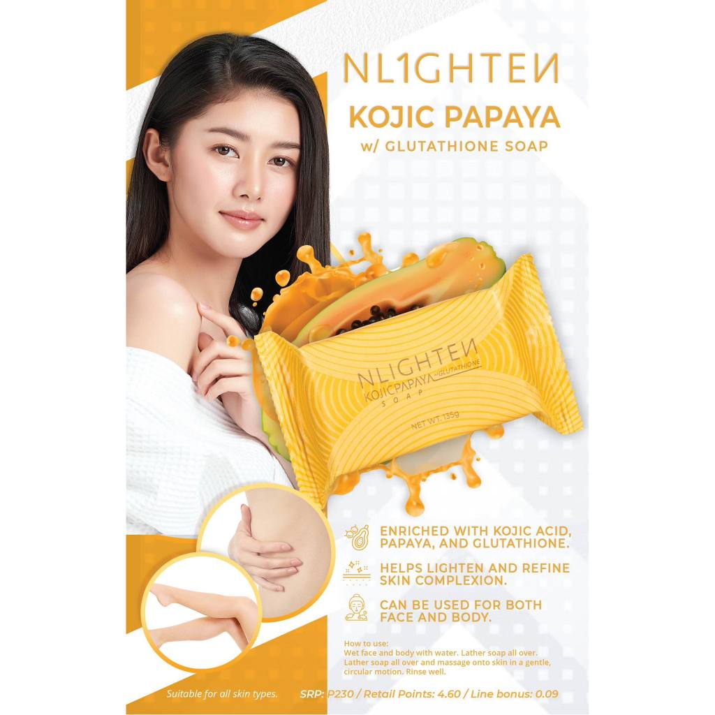 nlighten kojic papaya soap with glutathione review 🇳✓✓🌍🇷🇱🇩#Nlighten #Kojic_Papaya with #Glutathione💐🌱🍃🌸 ☑Kojic acid  and Glutathione working together to inhibit melanin formation. ❇The most  effective way to lighten up your skin is to prevent melanin to form up on  your