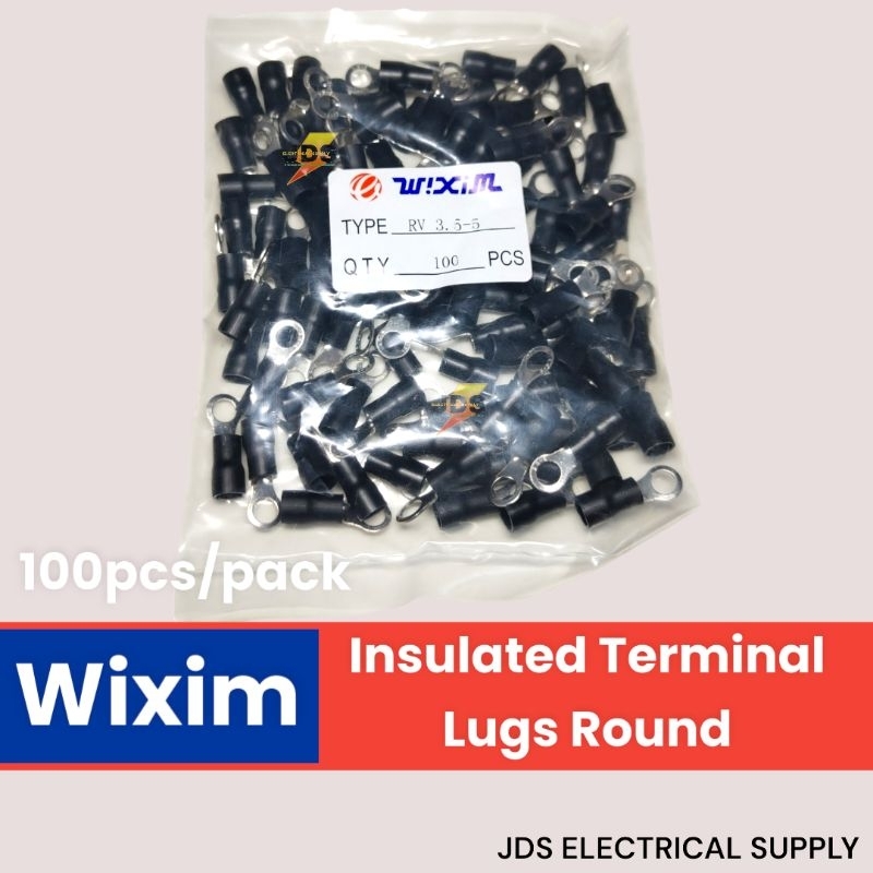 Wixim Insulated Terminal Lugs Round 1.25-4, 2-4, 3.5-5, 5.5-5 | Shopee ...