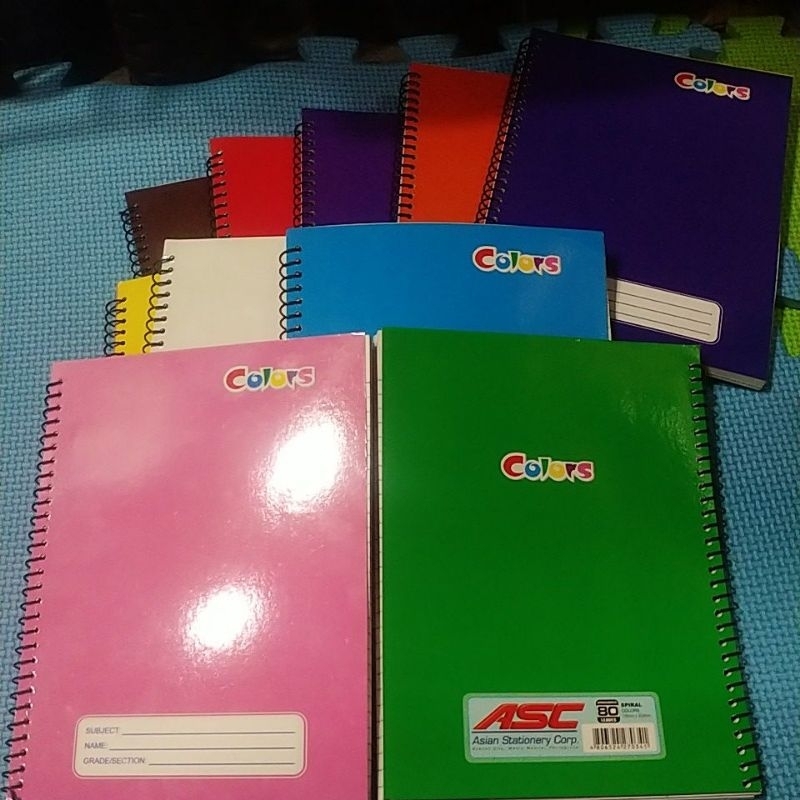 10 PCS (ASC )SPIRAL NOTEBOOK SMALL 80LEAVES ASIAN STATION CORP 1ream ...