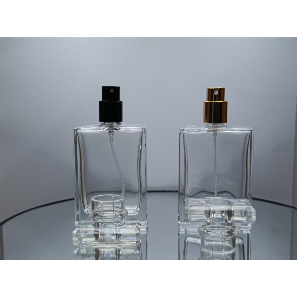 Square Perfume Bottle Aluminum Mist Spray (Empty) 50ml 56's Half Box