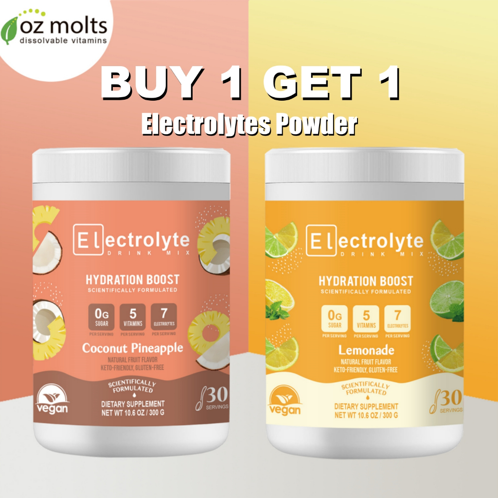 Ozmolts Electrolytes Powder Hydration with 7 Electrolytes & Minerals ...