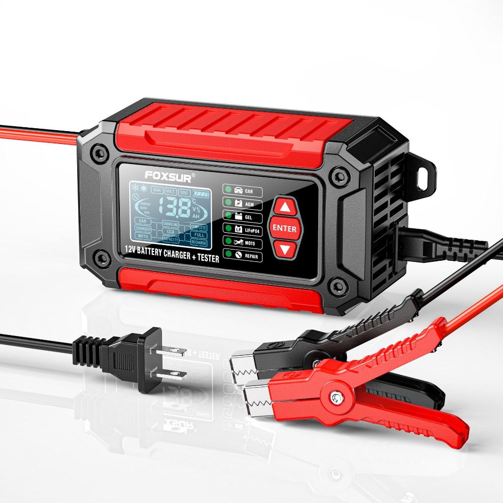 FOXSUR 2 in 1 battery good or bad detector battery analyzer 12V car ...