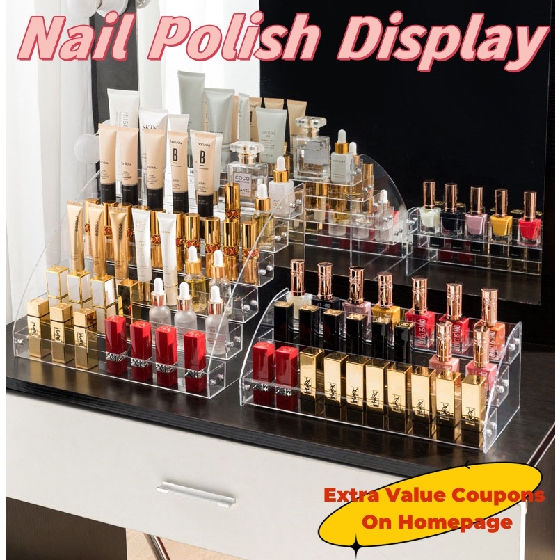 Nail Polish Display Rack Multi-Layer Lipstick Display Rack Nail Salon ...