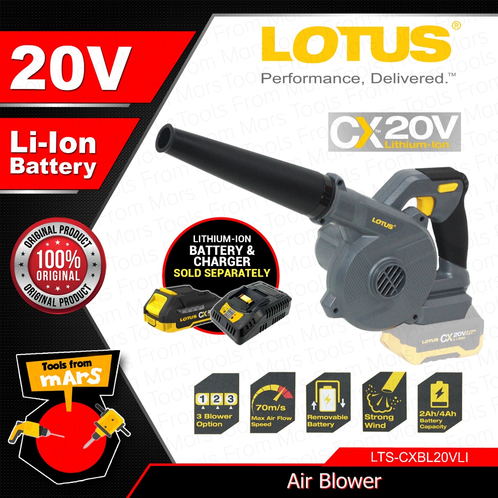 Lotus 20V Li-Ion Cordless Air Blower Dryer Portable Handheld Dust ...