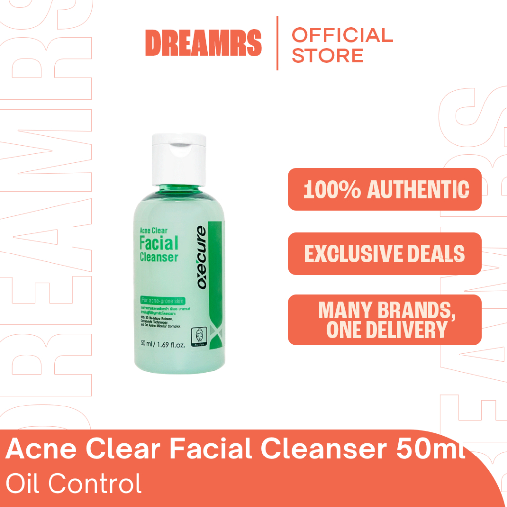 OXECURE Acne Clear Facial Cleanser 50ml (DREAMRS) | Shopee Philippines