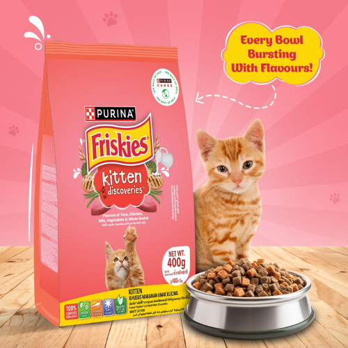 Purina Friskies Kitten Discoveries Kitten Dry Cat Food 400g