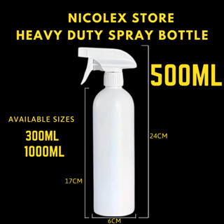 300ML , 500ML , 1000ML, Heavy Duty, Trigger Spray Bottle, White Spray ...