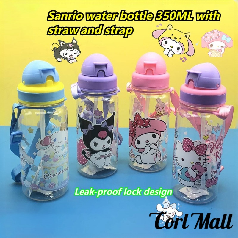 Sanrio Cartoon Kuromi Melody Water Bottle With Straw 350ml lovely ...