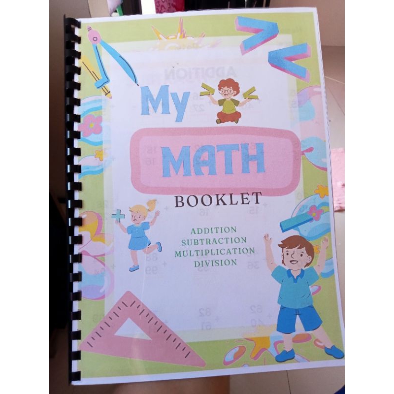 my math booklet for kids(add.subt.multiplication, division) | Shopee ...
