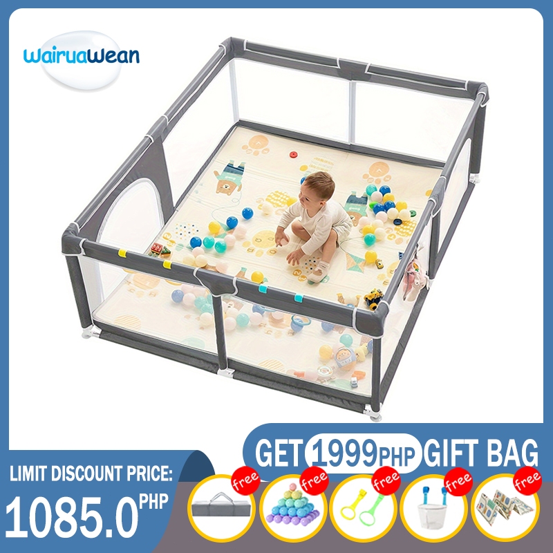 Playpen for Baby Folding Playpen for Baby with Foam Playpen for Baby King Queen Size with Balls Mat Shopee Philippines