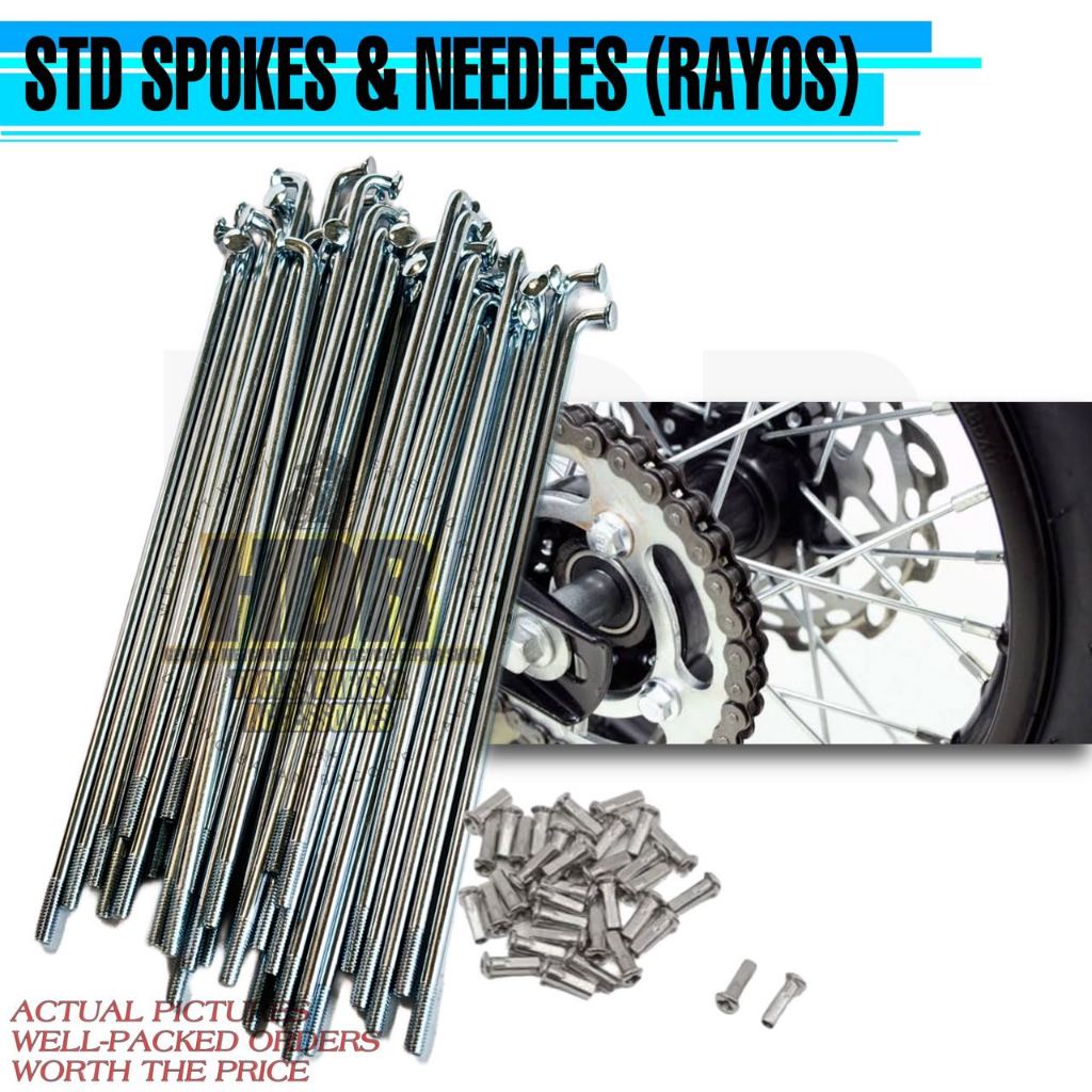 HDR (1SET 36PSC ) STANDARD SILVER STEEL TIRE FRAME STD SPOKES AND