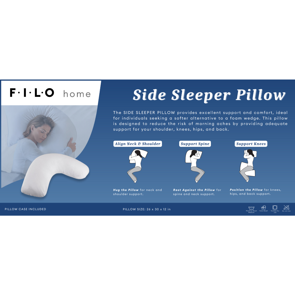 FILO home (F•I•L•O home) | SIDE SLEEP PILLOW | Shopee Philippines