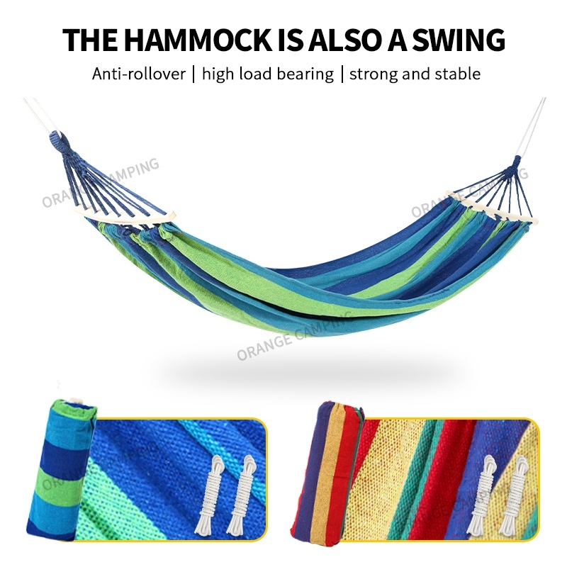 Cotton Rope Outdoor Hammock Duyan camping Hiking Double Outdoor ...