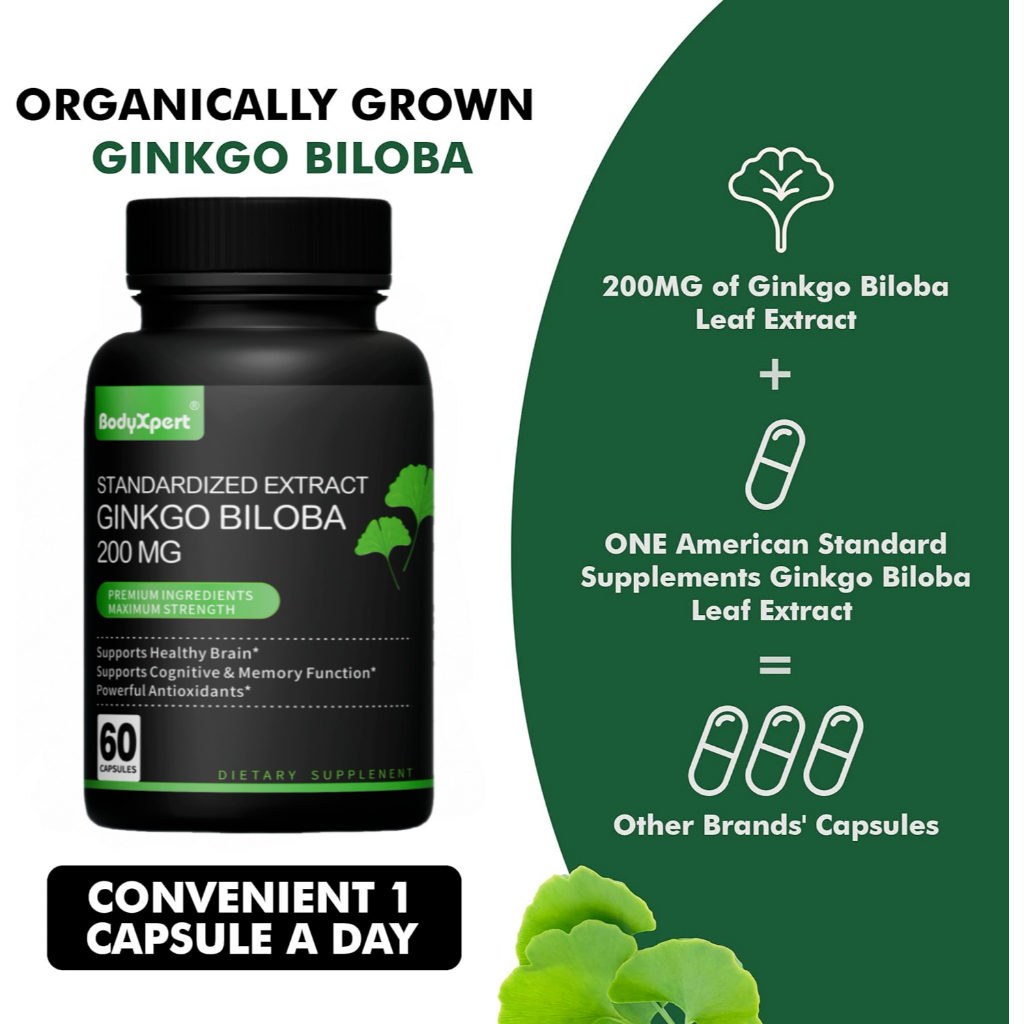 200 mg of ginkgo extract, organic ginkgo extraction, ginkgo supplement ...