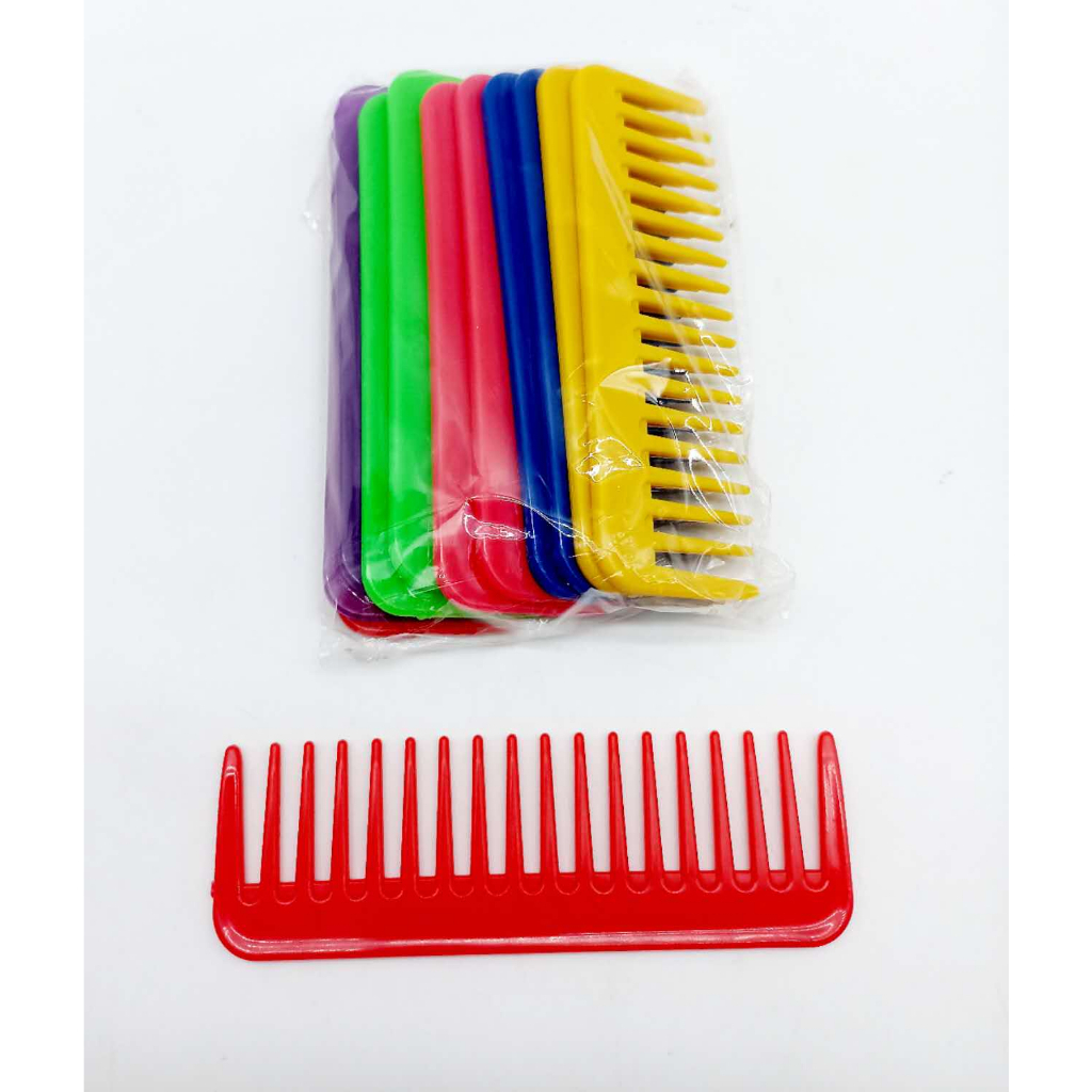 WIDE TOOTH COMB PLASTIC - RANDOM COLOR | Shopee Philippines