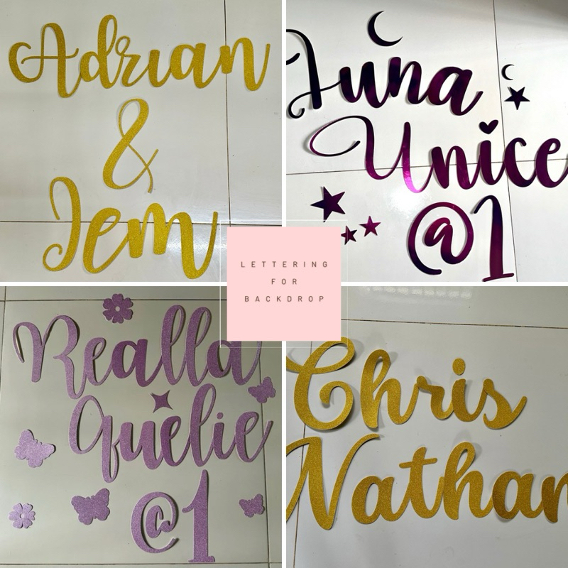 LETTERING FOR BACKDROP - Large medium available | Shopee Philippines