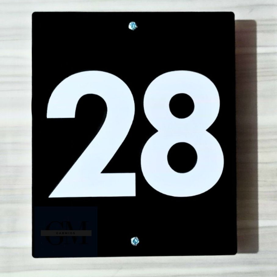 5x6 inch DOOR NUMBER/HOUSE NUMBER/UNIT SIGN/SIGNAGE FOR CONDO HOTEL ...