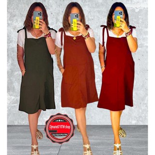 Plus size Overall Jumper Dress With inner Fabric Crepe and Cotton Fit from large up to 5XL Shopee Philippines