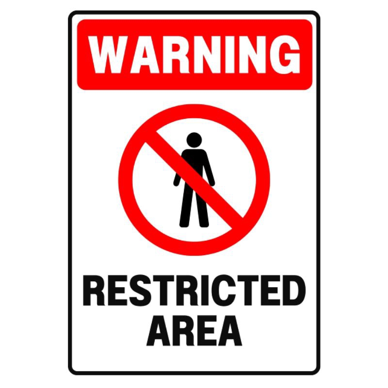 Restricted Area Signage A4 Size Laminated | Shopee Philippines