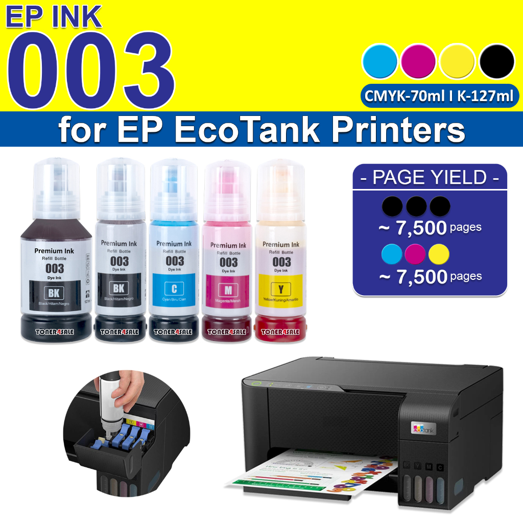Compatible Epson 003 Ink for Epson L3210 L1250 L3110 L3150 L3250 L3550 ...