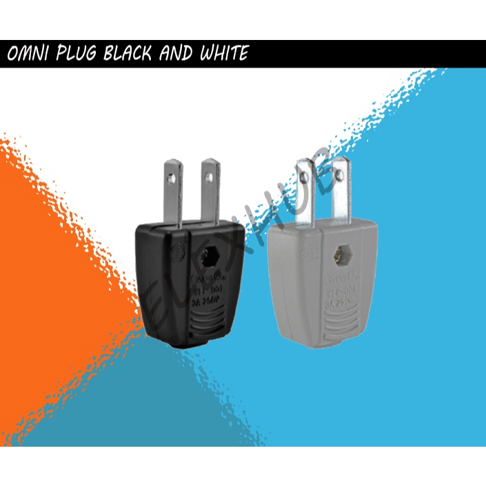 Omni Electrical Plug WEP-001 3A 250V Black or White | Shopee Philippines