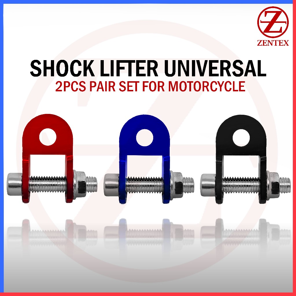 SHOCK LIFTER UNIVERSAL 2PCS PAIR SET 10MM RED / BLUE / BLACK / FOR ...