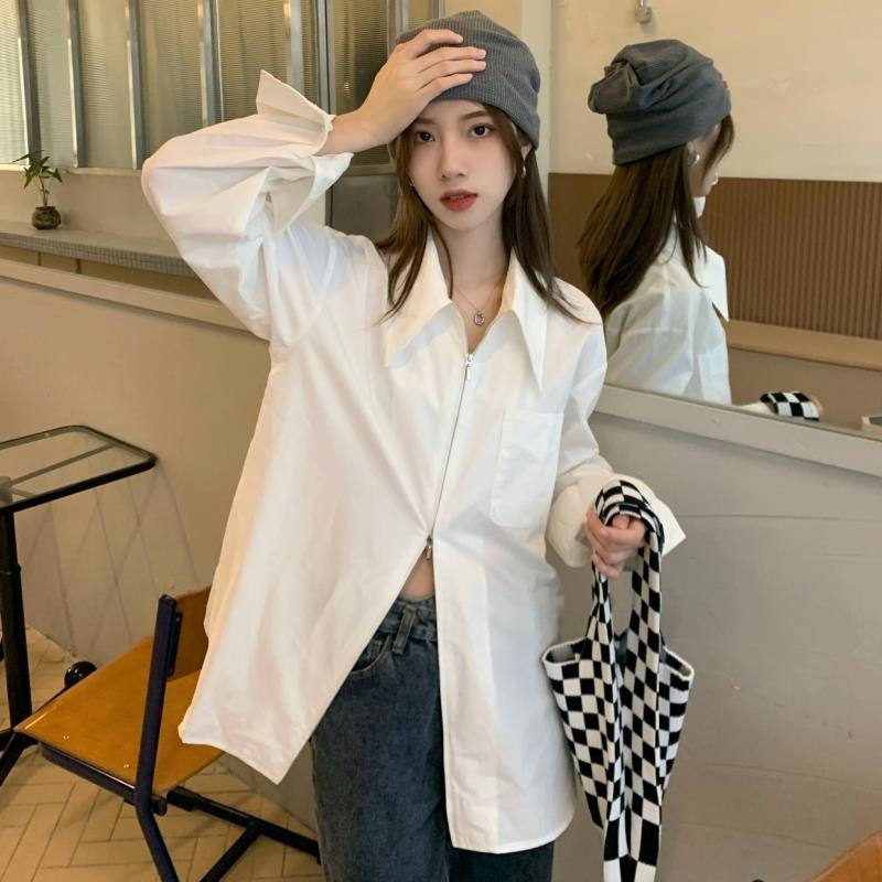 long sleeve shirts, solid colors, new design zipper