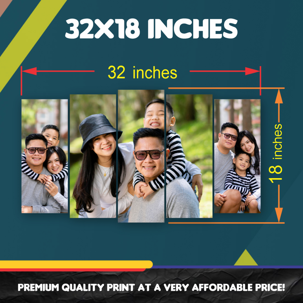PERSONALIZED 32x18 inches Photo tile 3mm Sintra Board Family Pictures ...