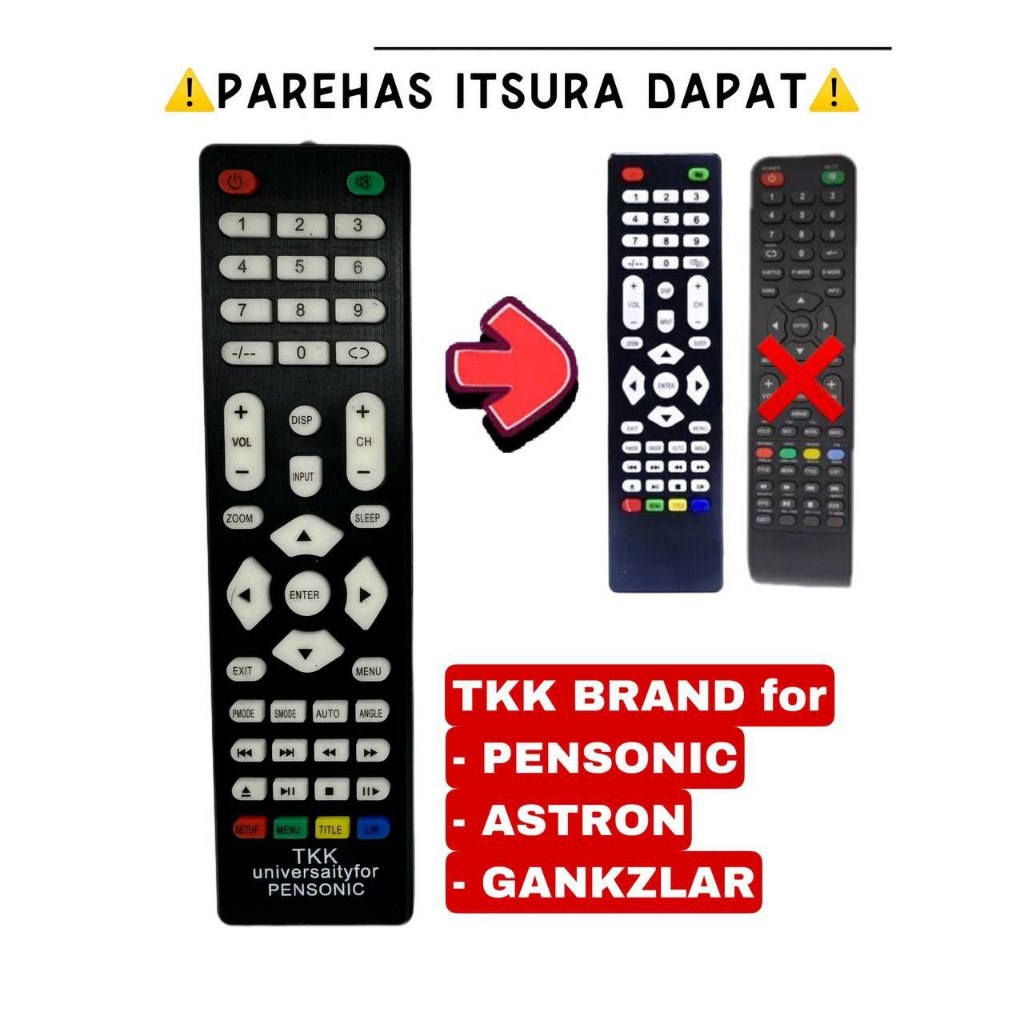 Universal Remote For Astron Pensonic Ganzklar LED TV Remote control ...