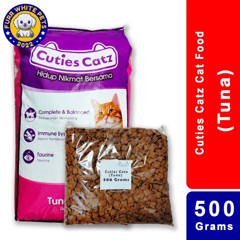 Cuties Catz Tuna Flavored 500 Grams Repacked Cat Dry Food | Shopee ...