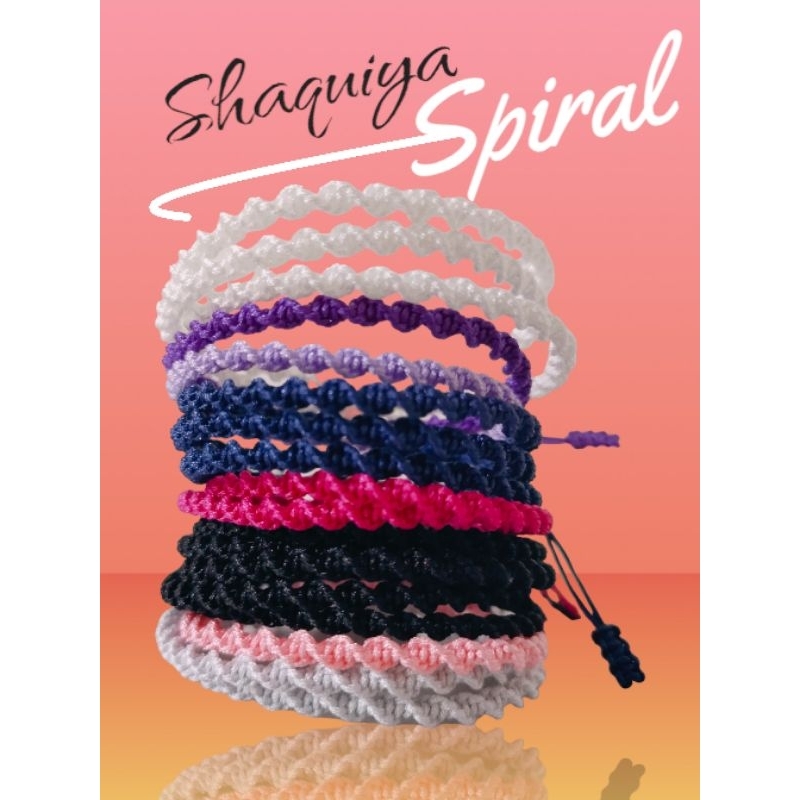 Spiral Bracelet Twisted Bracelet Plain Color Macrame