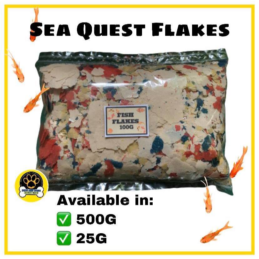 View of Flakes Fish Food 100G ( Sea Quest & Koi Fish flakes) | Shopee Philippines