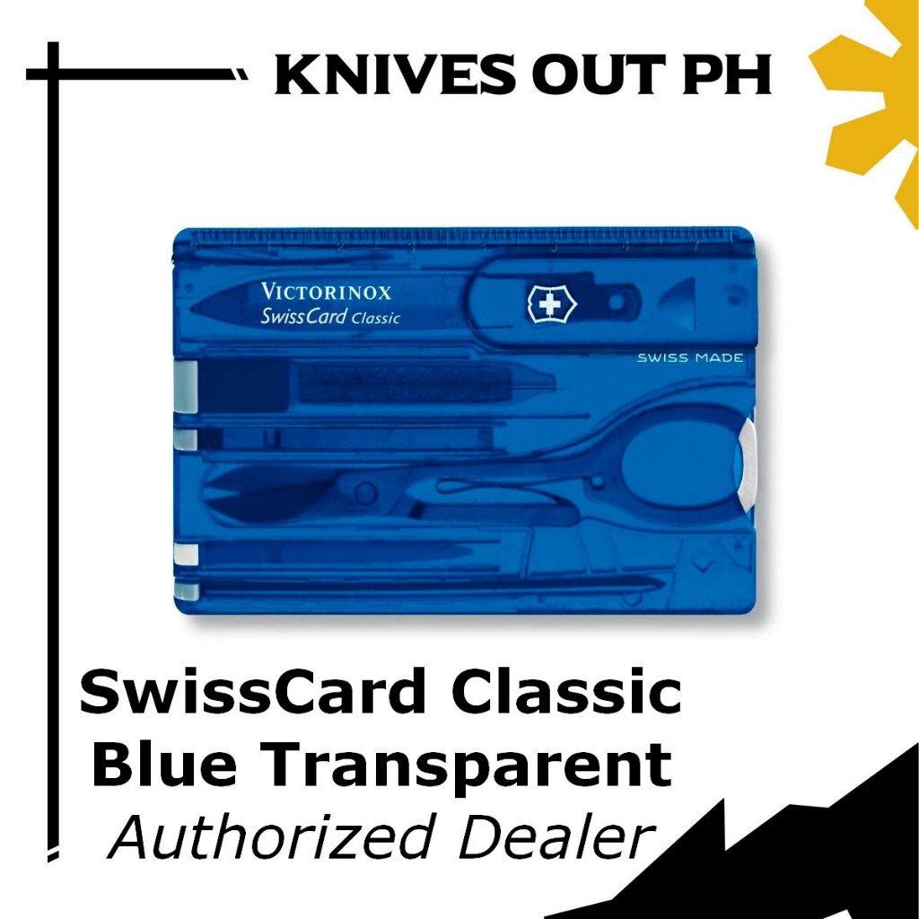 VICTORINOX SWISS ARMY 0.7122.T2 Swiss Card Classic Blue Transparent ...