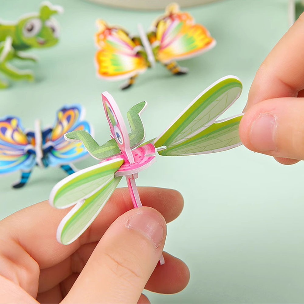 3D Paper Puzzle Toys Set DIY Educational Craft Kit for Kids Learning ...