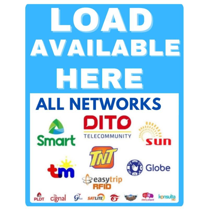 Load Available Here Signage A4 Size Laminated | Shopee Philippines